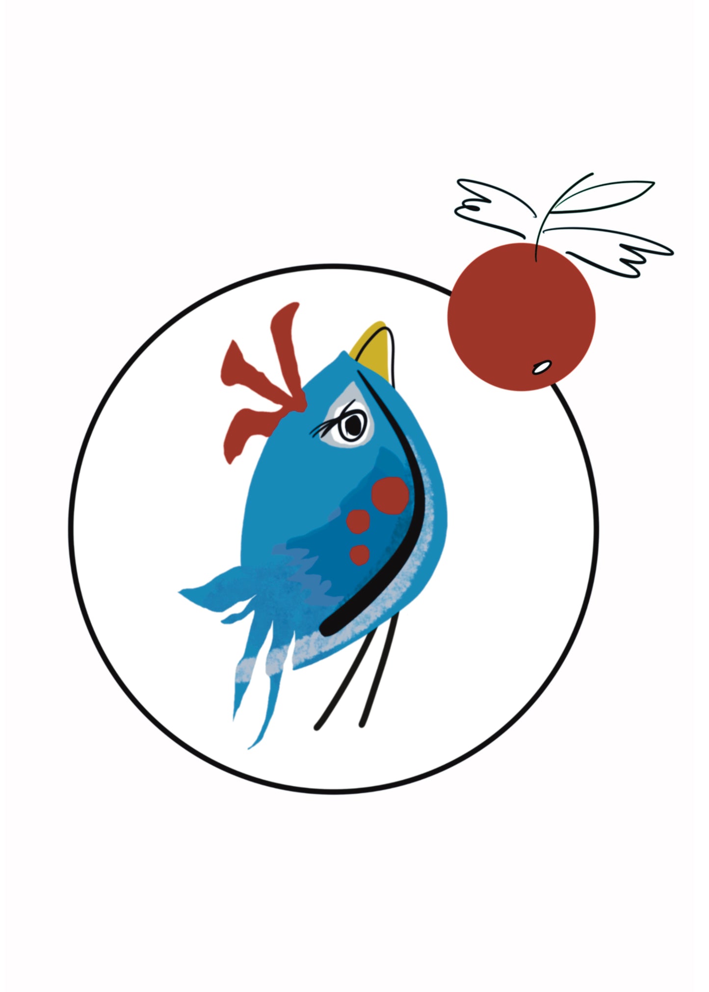 Berries & Wings - Berries - Premium Linen Greeting Card