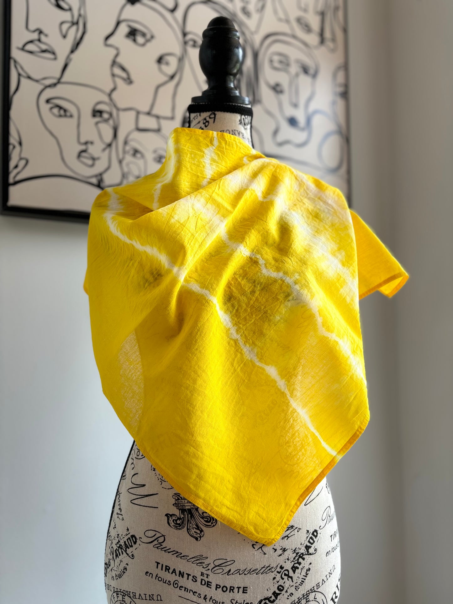 Sun Collection - Square Scarf Organic Cotton - Sun Yellow