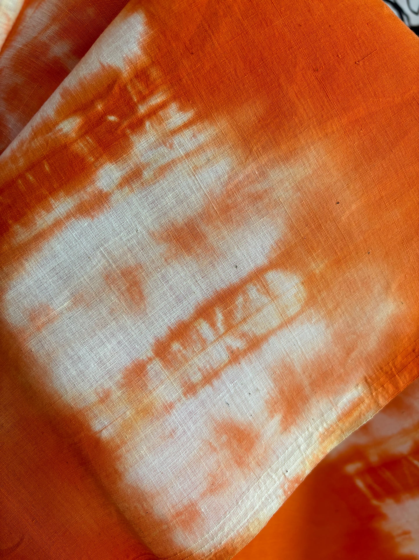 Pumpkin Collection- Assymetrical Abstract Design Shawl - Pumpkin Orange