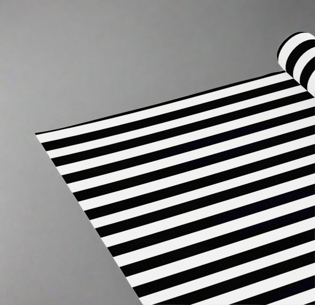 Wrapping paper - 50ft roll - Black & White Stripes