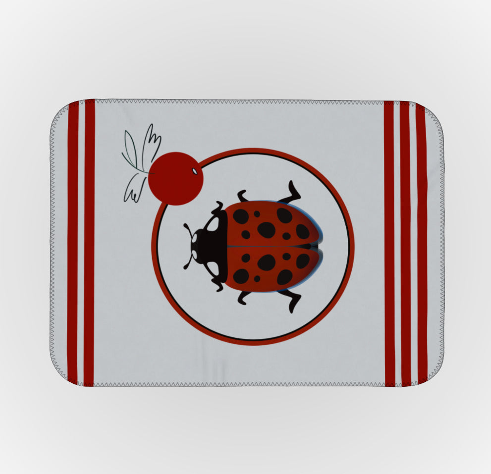 Berries & Wings Fleece Blanket Ladybug