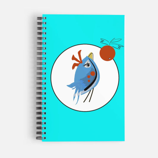 Berries & Wings Notebook Teal