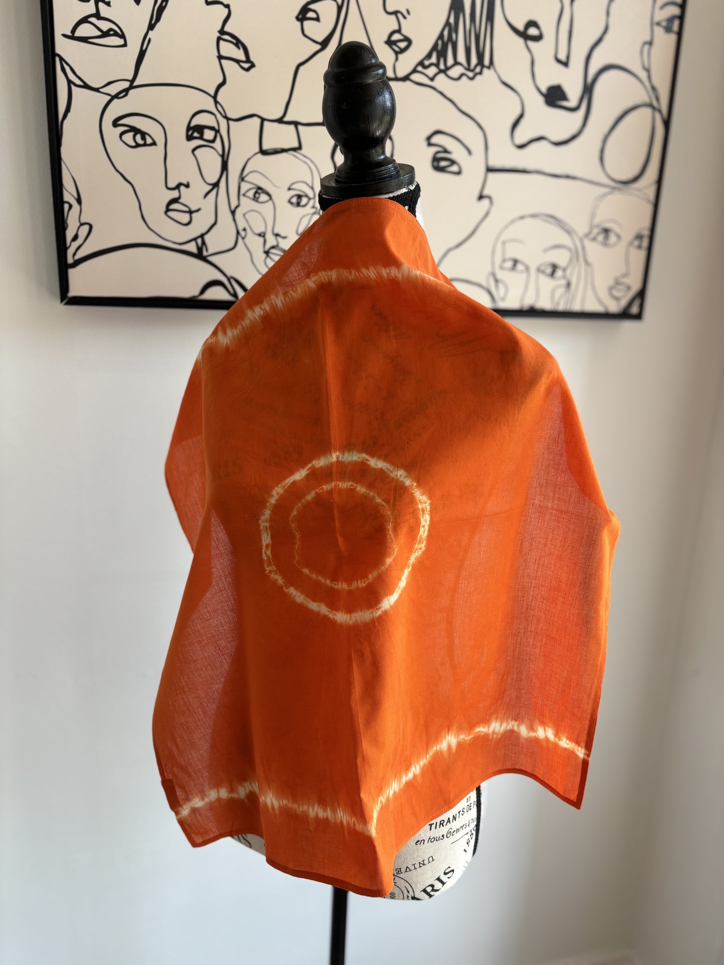 Pumpkin - Square Scarf Organic Cotton - Pumpkin Orange