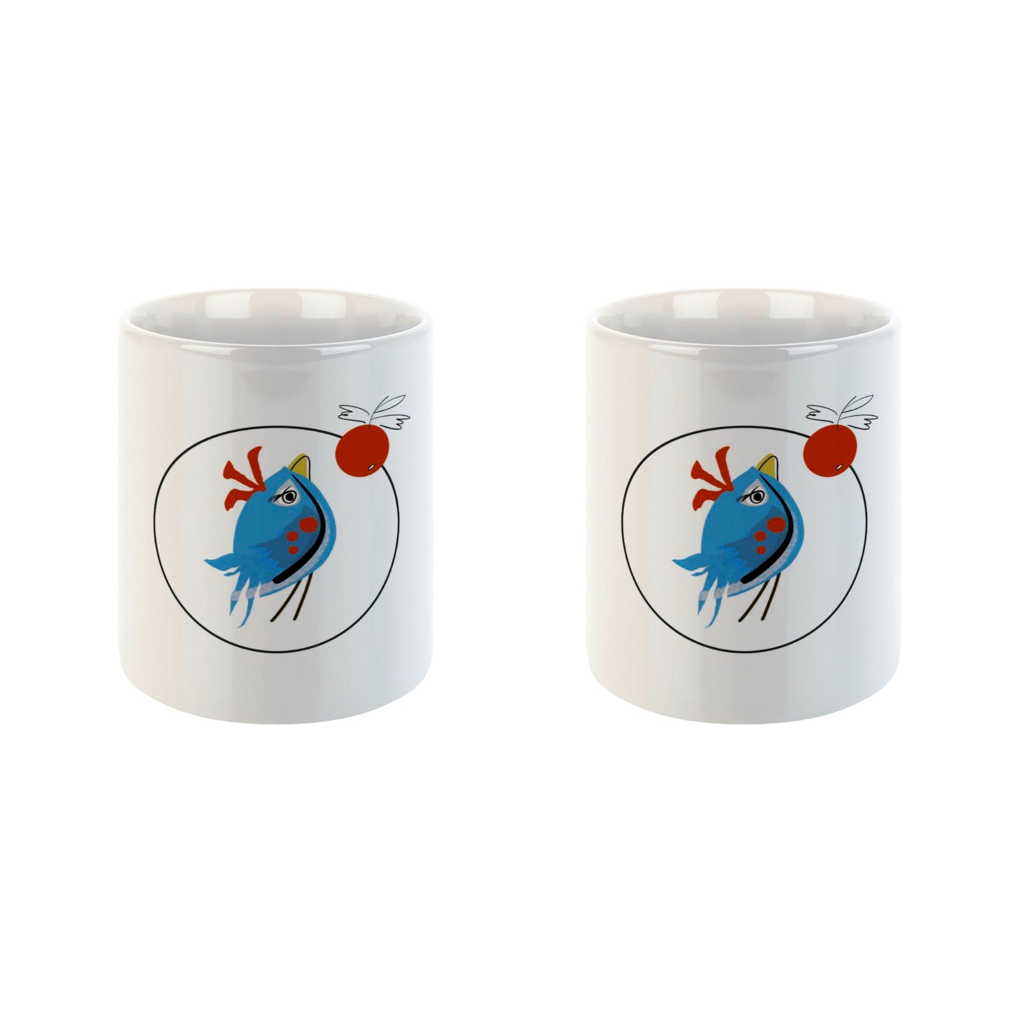 Berries & Wings Mug - Set of 2