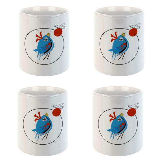 Berries & Wings Mug - Set of 4