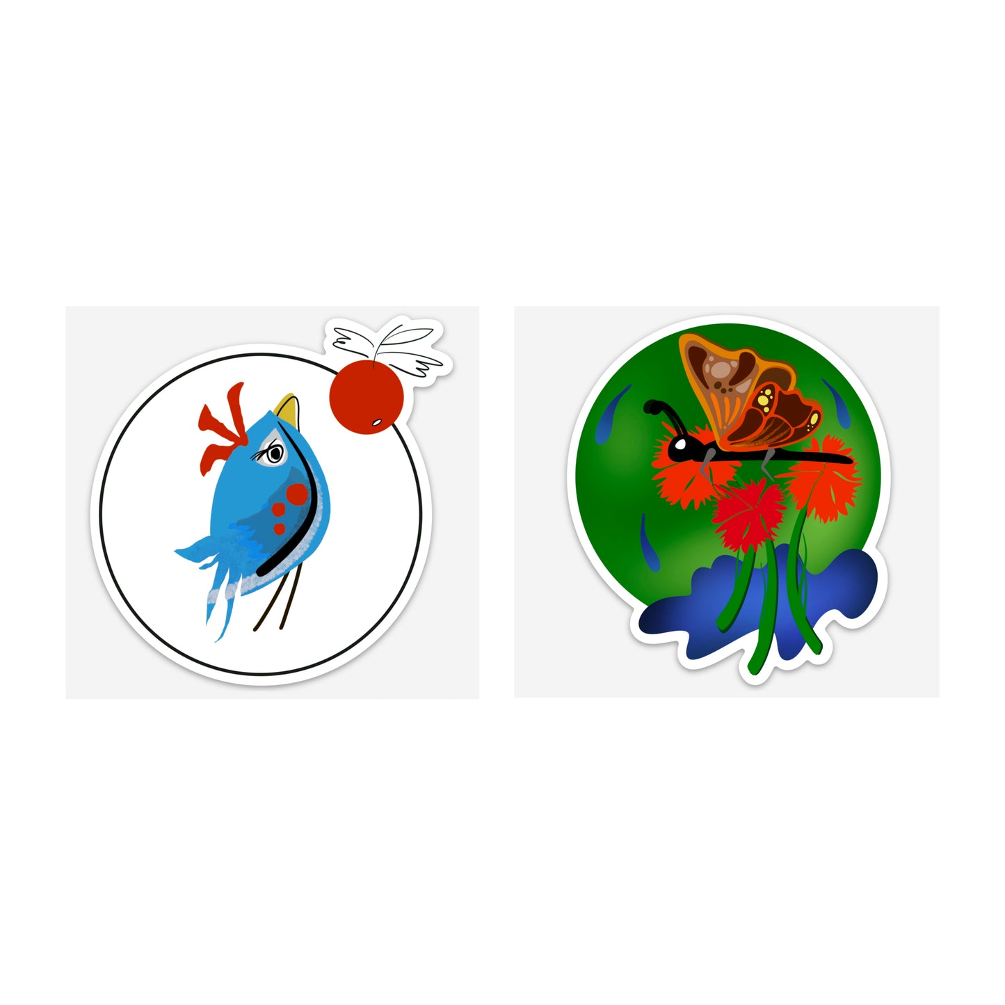 Berries & Wings 2 Large Sticker Set