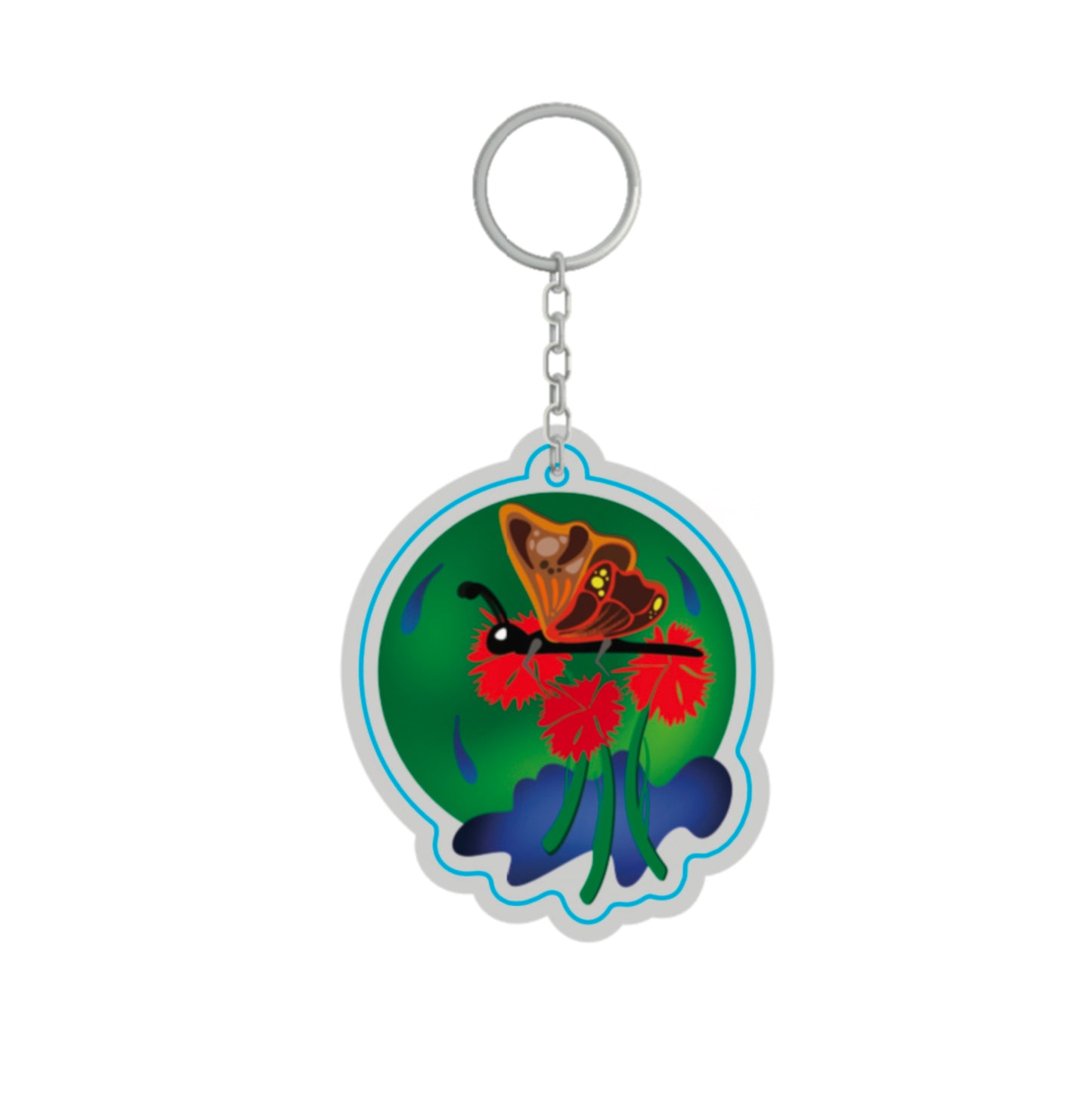 Berries & Wings Keychain - Butterfly